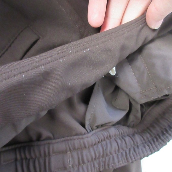 Lululemon Tapered Leg Mid-Rise Pants Women L Brown 7/8 Length Crop Espresso 356 - Picture 10 of 13